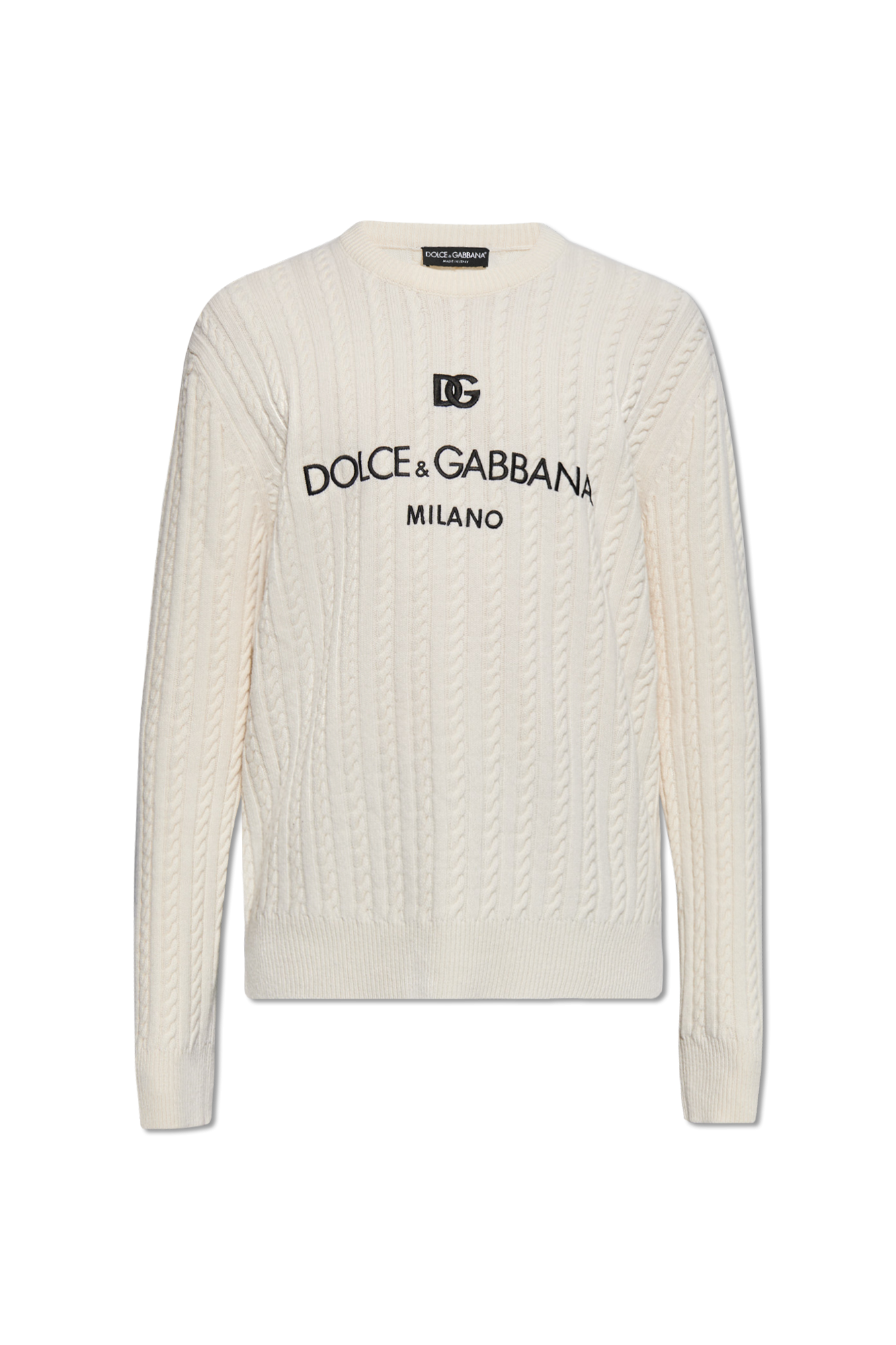 Dolce and gabbana on sale milano logo crew sweatshirt